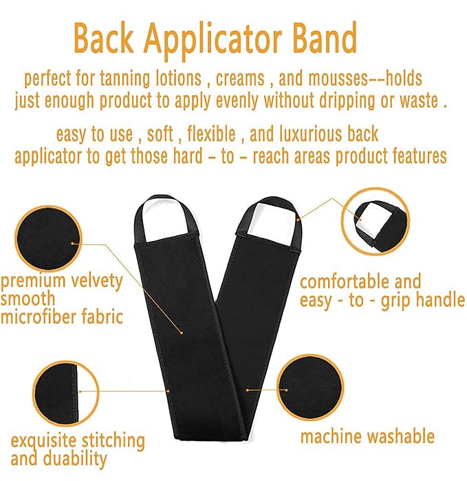 Sun Laboratories By Giesee Back Tanning Applicators - Self Tanner Back Applicator Kit with Mitt - Ideal for Even Sunless Tanning and Smooth Application