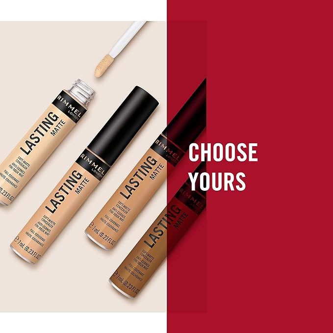 Rimmel London Lasting Matte Concealer, Shade 005 - - Porcelain, 7 ml