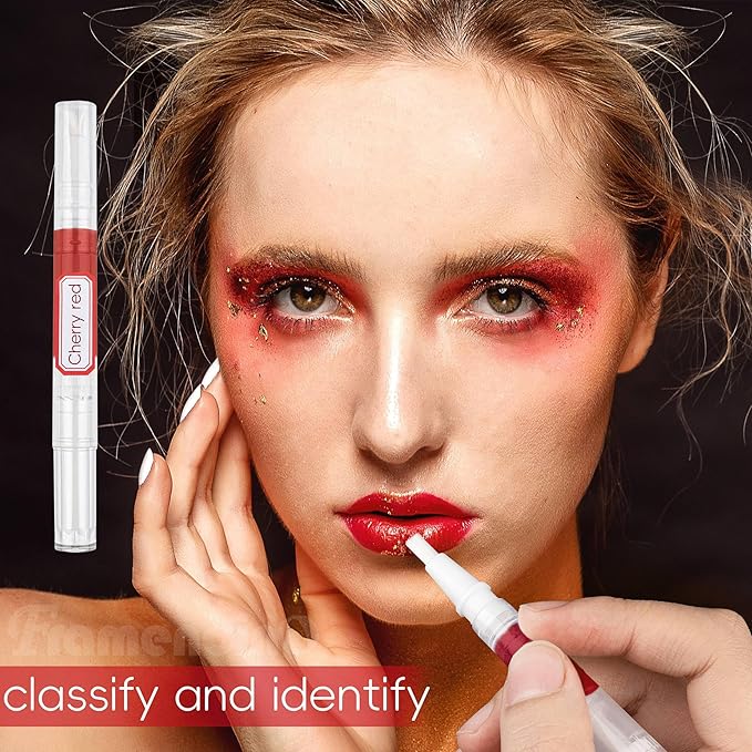 Framendino, 20 Pack Cuticle Oil Pens Empty Transparent Twist Pens with Brush Tip Liquid Tube Stickers