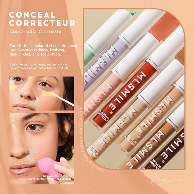 Color Liquid Conceal Contour Foundation, Waterproof 8 Colors Tone, 06