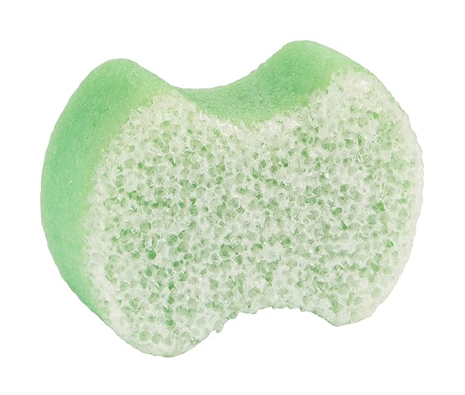 Spongeables Pedi Scrub Foot Buffer, Contains Shea Butter and Pedicure Oil for Moisturizer, Exfoliator for Soften Skin, Green Apple, 1 Count