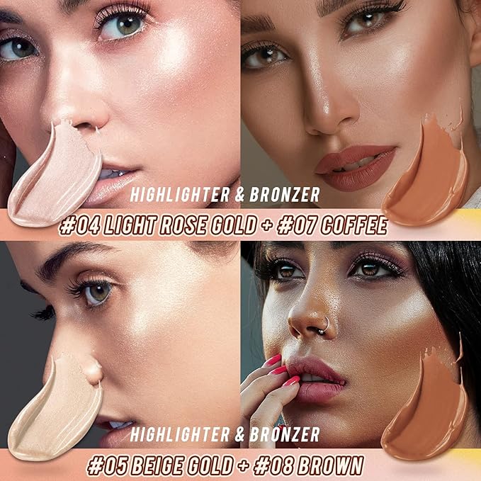 2 Pcs Cream Contour Stick Makeup Kit, Cream