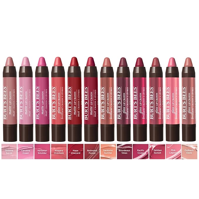 Burt's Bees 100% Natural Moisturizing Gloss Lip Crayon, Santorini Sunrise - 1 Crayon