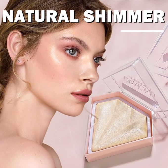 White Highlighter Makeup Palette Face Highlighter Powder Iluminadores Quicksand Gold