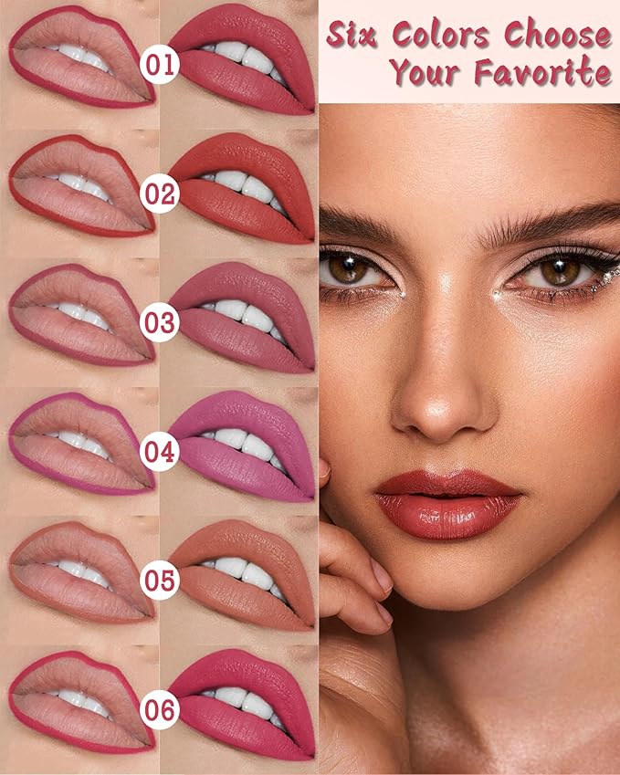 Lip Stain Marker Pen, Cherry Red Lip Liner Longlasting