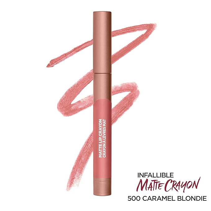 L'Oreal Paris Infallible Matte Lip Crayon, Caramel Blonde (Packaging May Vary)