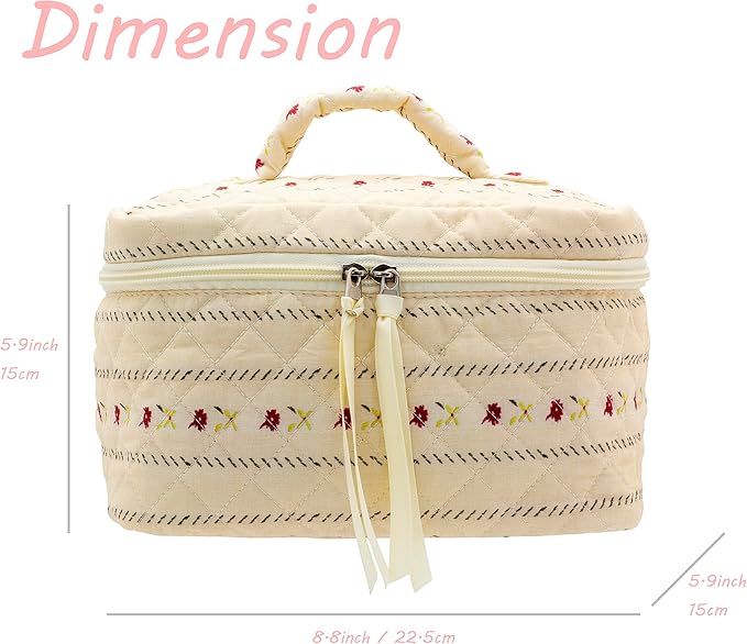 Pazimiik cotton makeup bag for