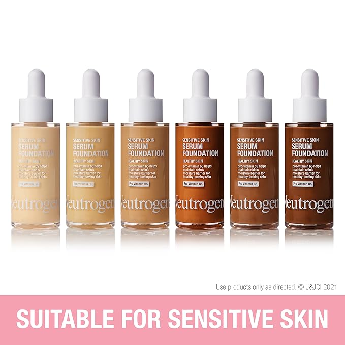 Neutrogena Healthy Skin Sensitive Skin Serum Foundation with Medium 01, 1 oz