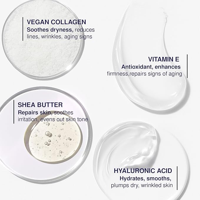 Collagen & Vitamin E Day Cream - Hydrating Anti-Aging, Improves Elasticity & Fine Lines - Dermatologist Tested, Cruelty-Free Korean Skin Care for All Skin Types - 1.69 fl. oz