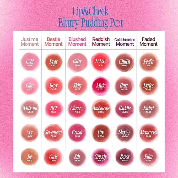 Lip&Cheek Blurry Pudding Pot | Just me Moment Finish | 5g