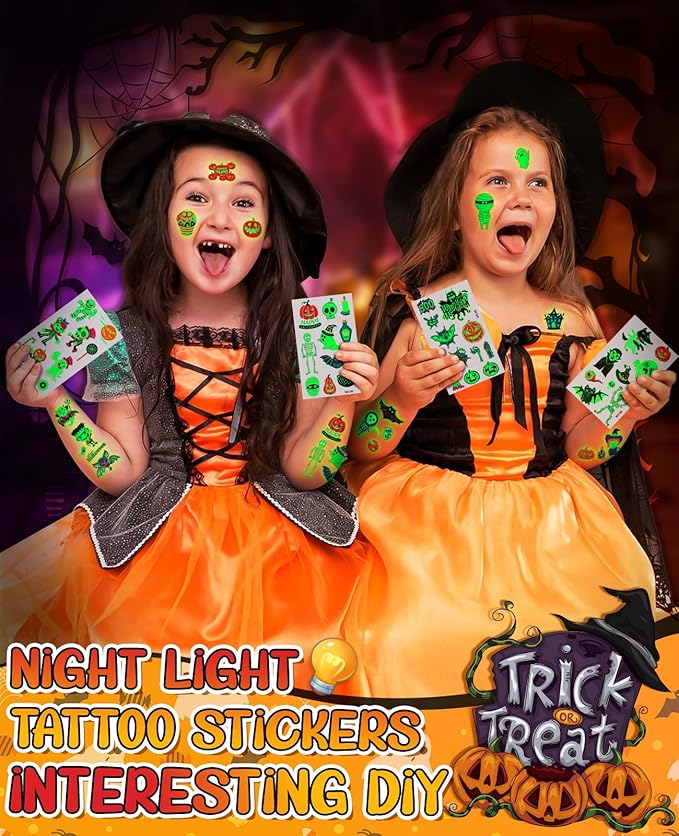 Halloween Party Favors Stickers Pumpkin Decorating Kit Halloween Makeup Gifts
