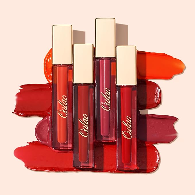 Oulac Red Matte Lipstick for Women, Classic Red Lip Stain Long Lasting Waterproof, No Transfer, Creamy High Pigmented Formula with Rose Oil, Vegan & Cruelty-Free, Classic Red M02