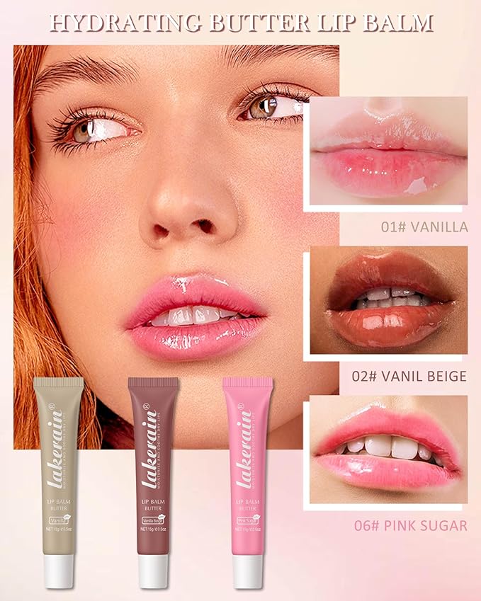 Tinted Lip Butter Balm-3 Colors Vanilla Oil