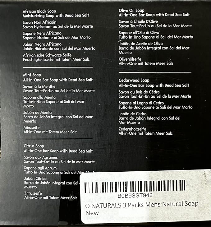 O Naturals Bar Soap for Men
