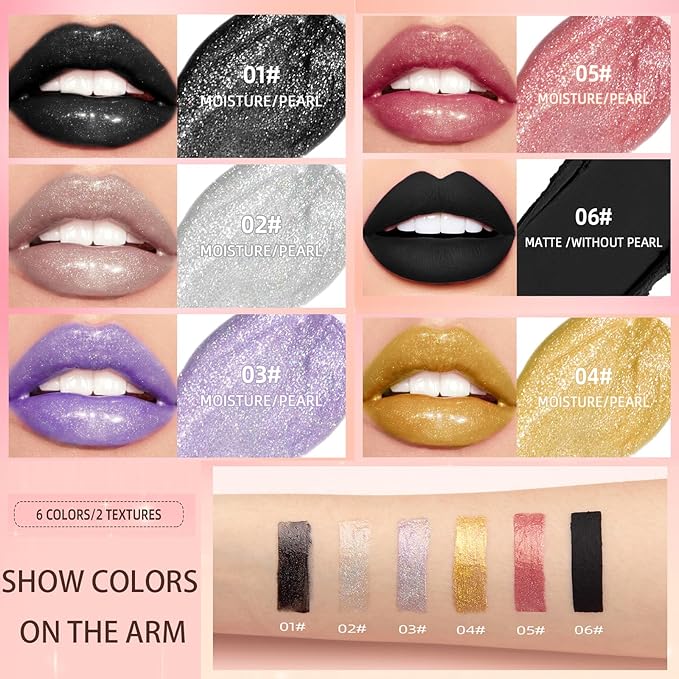 Hydrating Shimmer Lip Gloss, Sliver Moisturizing Lip Stain, Hydrating