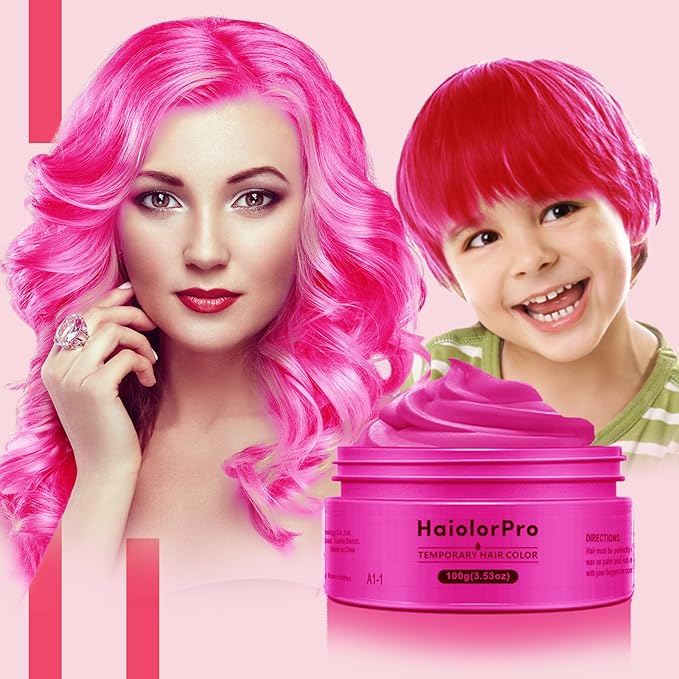 Pink Hair Color Wax, Temporary