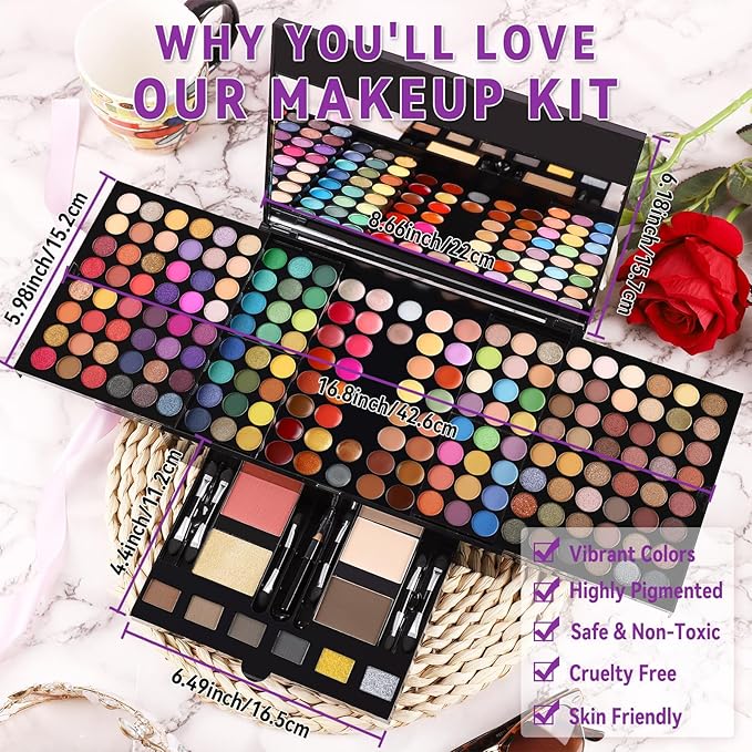 Women Makeup Sets Full Kits - 190 Colors