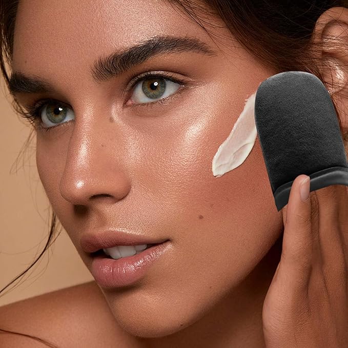 Self Tanning Mitt Applicator Kit, Self Tan Glove, Face Tan Mitt, Back Lotion Applicator, Exfoliating Glove for Self Tanner Fake Bake Tan