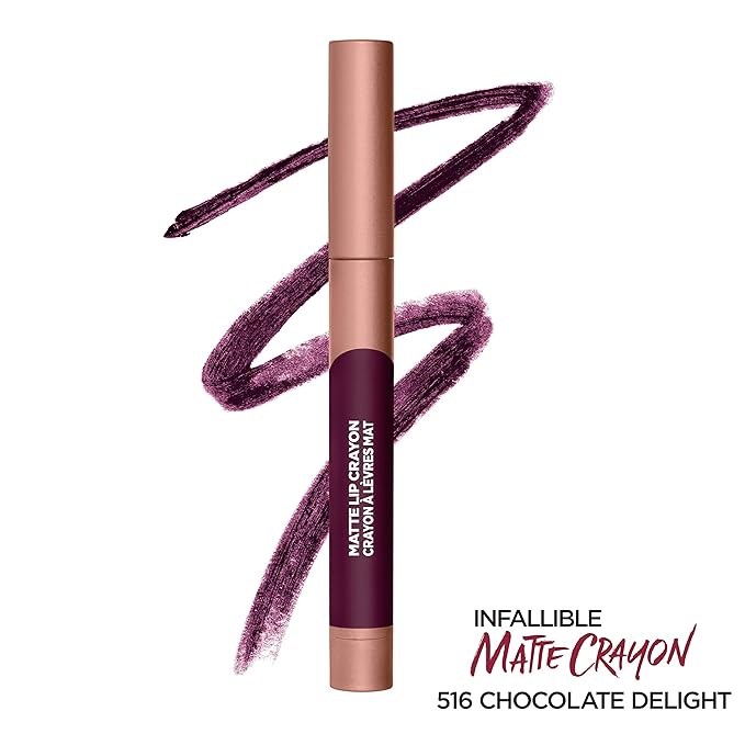 L'Oreal Paris Infallible Matte Lip Crayon, Chocolate Delight (Packaging May Vary)