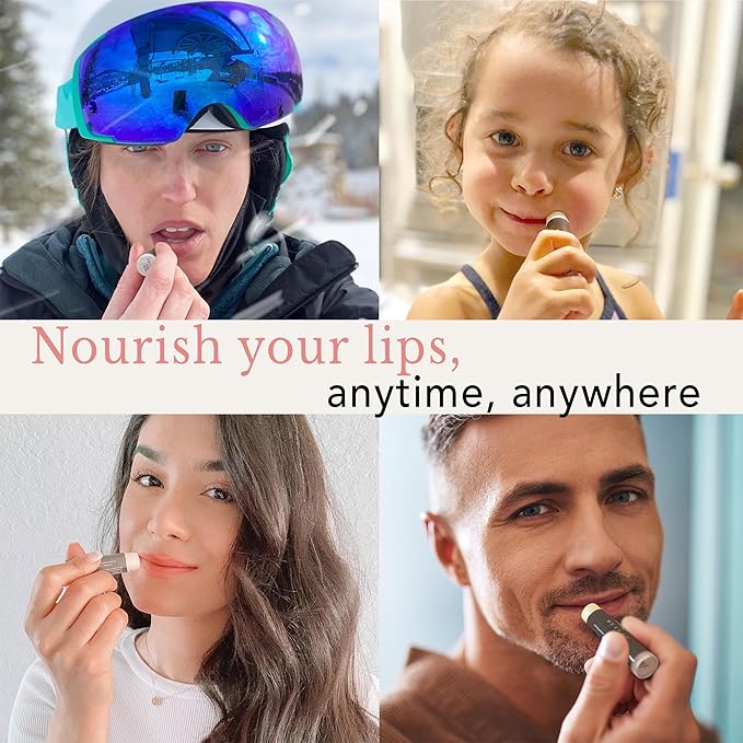 Natural Lip Balm Chapstick Pack -