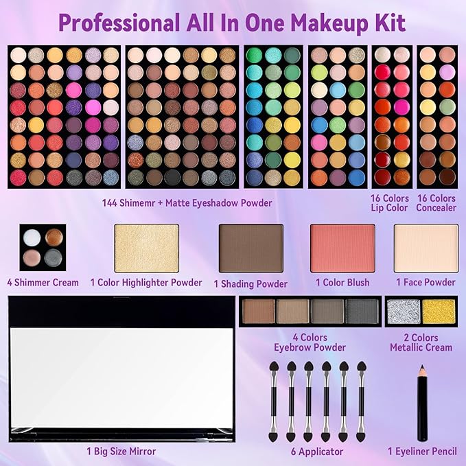 Women Makeup Sets Full Kits - 190 Colors