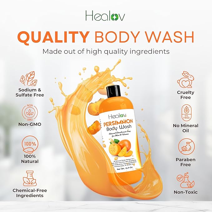 Persimmon Body Wash for Body Odor