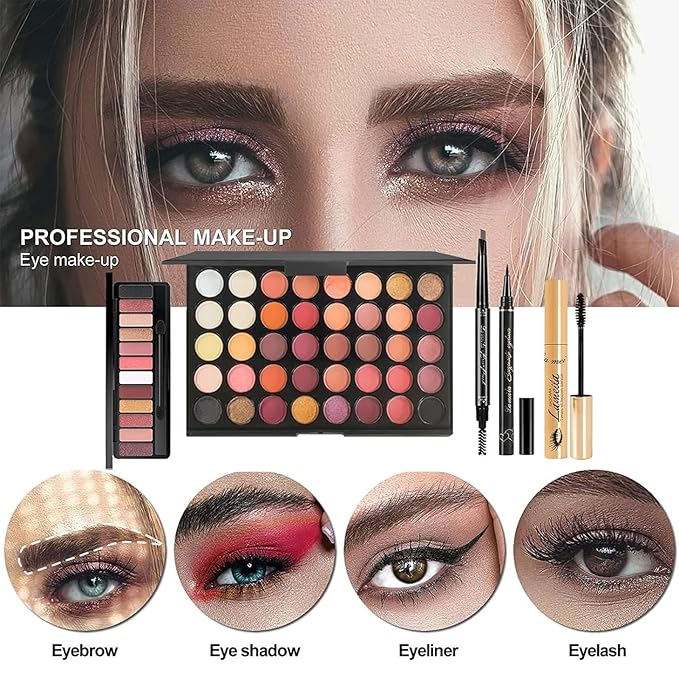 M Professional Makeup Kit, 31 Pcs All-in-one Makeup