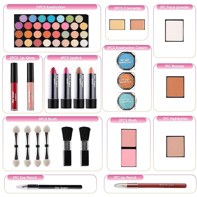 Hot Sugar Girls Makeup Kit for Birthday Gift,
