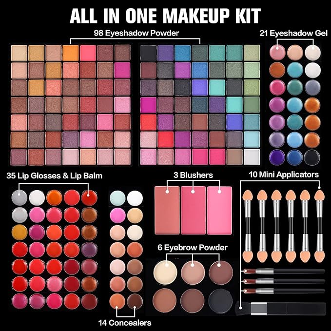 177 Colors Professional Makeup Kit for Women Girls