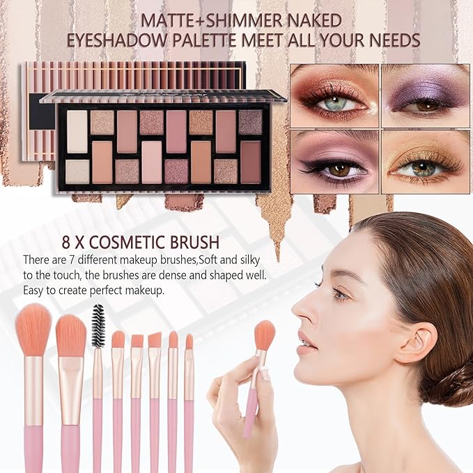 Teen Makeup Kit For Girl Include Eyeshadow Palette,Eyeliner,Makeup