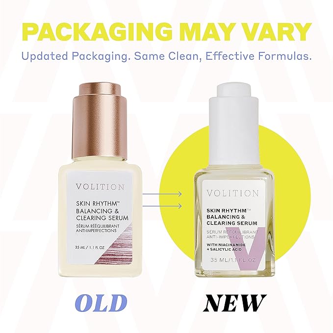 Volition Beauty Skin Rhythm Balancing & Clearing Serum - Acne & Blemish Serum Helps Reduce Appearance of Pimples & Acne Scars - AHAs & Niacinamide (35ml / 1.1 fl oz)