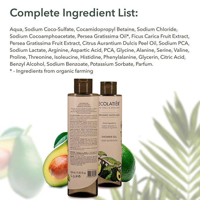 Ecolatier Avocado Body Wash with 97.5%