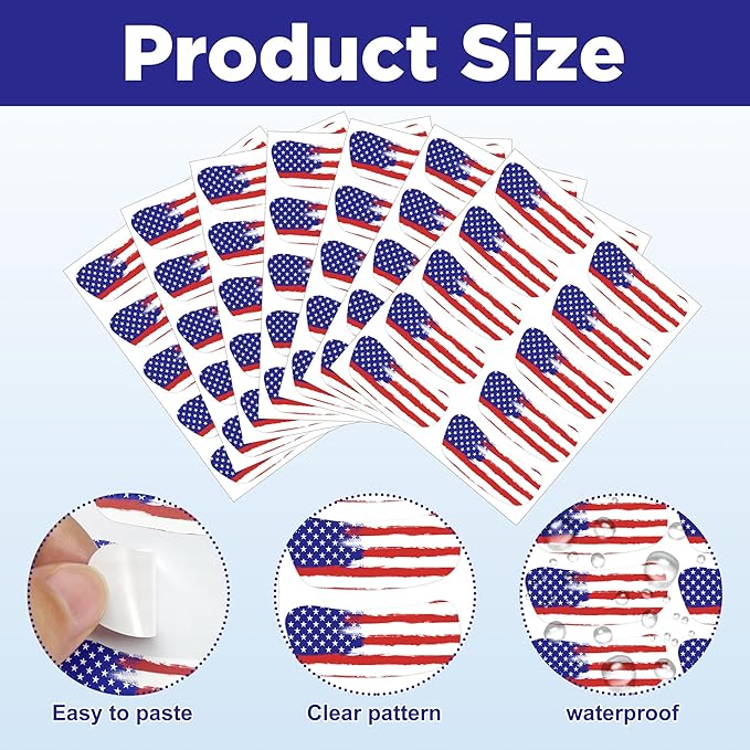 EBaokuup 50 Pairs Sport American Flag Eye Stickers, Party
