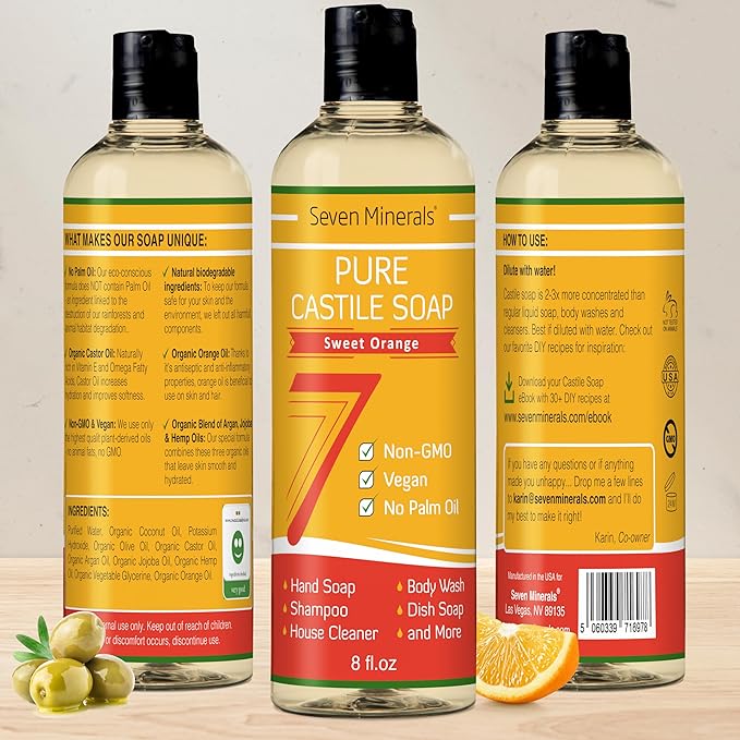 Pure Castile Soap, Sweet Orange -