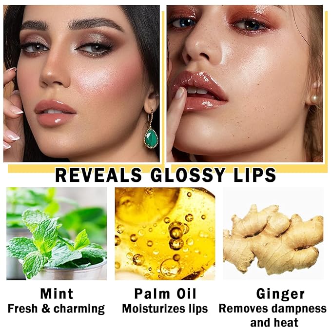 AWCCXMYM 2Pcs Lip Plumper Clear Lip Gloss Moisturizing Gloss