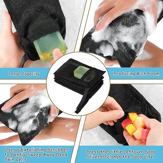4pcs Soap Saver Bag,Soap Pouch,Soap Bags