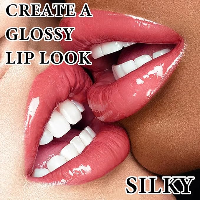 Lip Plumping Lip Gloss,Big Brush Head Lip Oil Hydrating Nourishing & Smooth Glossy Lip Glow Oil,Moisturizing Tinted Lip Gloss Lip Balm Shiny and Vegan Plumping Lip Tint Care(#04 Blood Rose)