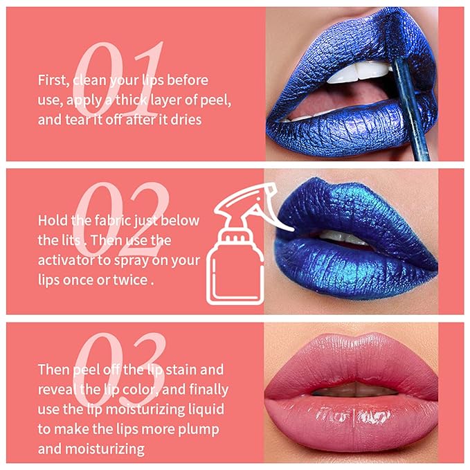 AWCCXMYM Peel Off Lip Stain Lip Tint Matte Lipstick Nude Lip Gloss Long Lasting Waterproof Up To 24 Hours Non Stick Cup Non Fade Liquid Lipstick Lip Tint Stain Makeup 02#