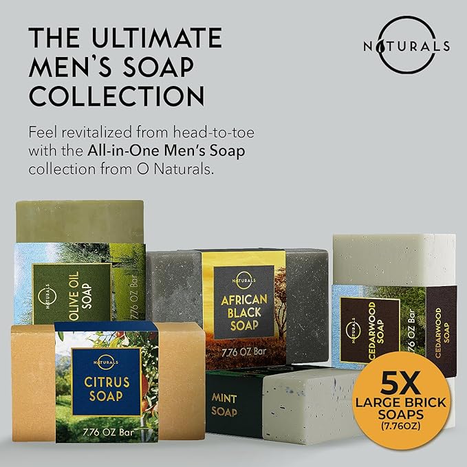 O Naturals 5PC Mens Soap Gift