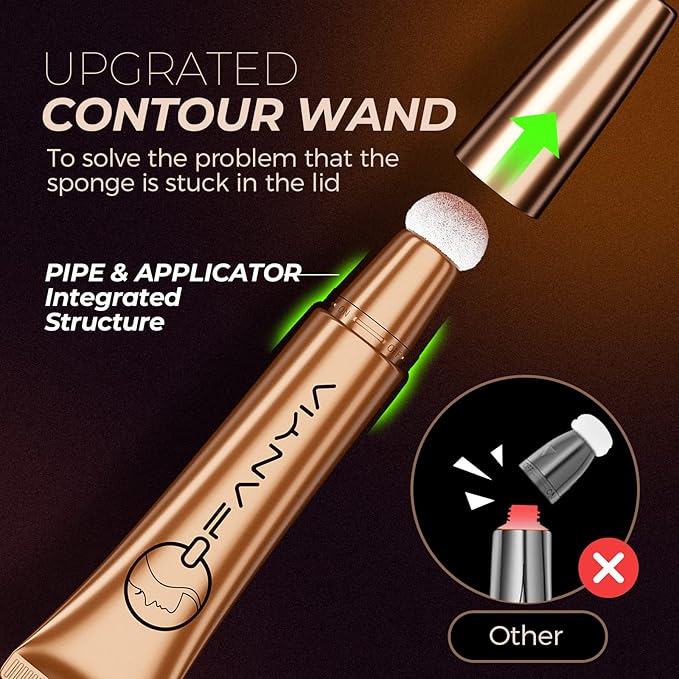 Bronzer Stick,Luxsea Brown Contour Beauty Wand,Liquid Contouring Stick