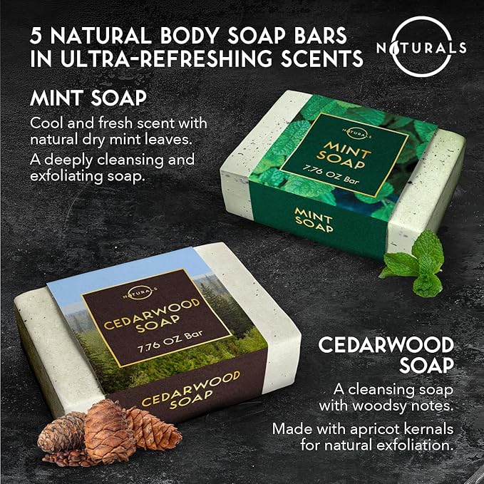 O Naturals 5PC Mens Soap Gift