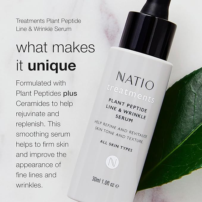 Plant Peptide Line and Wrinkle Serum, 1 oz - Anti Aging Serum - Rejuvenating Face Serum - Daily Serum for Face to Revitalize Skin Texture