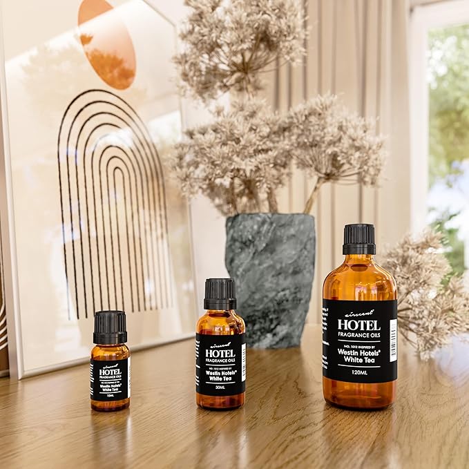 AirScent Hotel Diffuser Oil Inspired by Westin White Tea Hotel Scent - Fragrance Oil No. 1012 for Ultrasonic and Waterless Diffusers and Crafting - 10 mL, 0.34 fl oz Glass Dropper Bottle