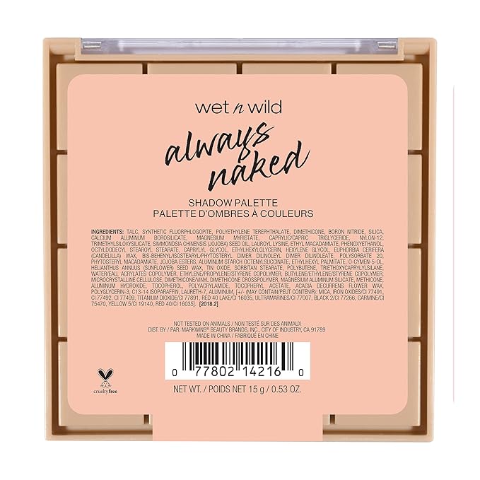 wet n wild Always Naked Palette, Nude Neutral Pigments,