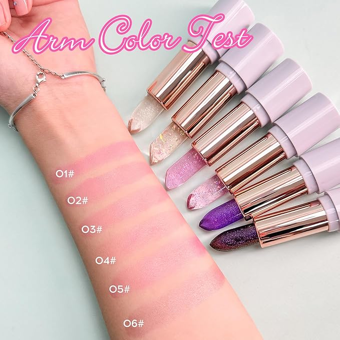 Purple Shimmer Lipstick,Ph Mood Magic Color Lipstick(5#)