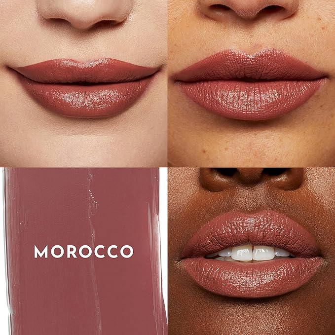 LAWLESS Forget the Filler Lip-Plumping Line-Smoothing Satin Cream Lipstick - Morrocco - Natural Ingredients Smooth and Hydrate Lips for a Plumper, Fuller Look - 3.7g
