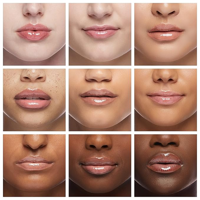 Kiss New York 3 PACK Lip Oil Gloss, Hydrating Non-Sticky Lip Oil, 100% Natural Oil Clear Lip Gloss, Lightweight Lip Moisturizer (Gold & Honey & Coconut)