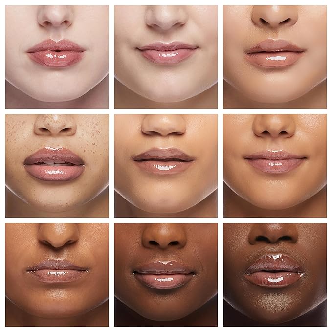 Ruby Kisses Lip Gloss Butter Bomb Gloss Non-Sticky Lip Gloss Vitamin E Natural Nude Lip Makeup - 7.8mL (0.26 US fl.oz) (Cinna-Buns)