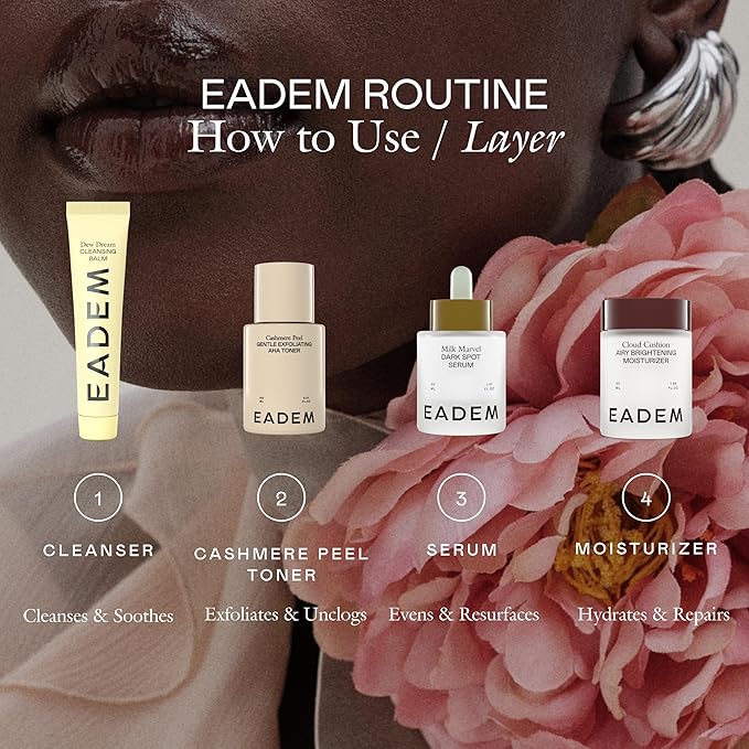 EADEM Gentle Exfoliating AHA & PHA Toner, Exfoliating Face Serum with Tranexamic Acid, AHA Exfoliant & Pore Minimizer for Face and Body, Acne Spot Serum, Mothers Day Gifts, 5.0 oz, Cashmere Peel