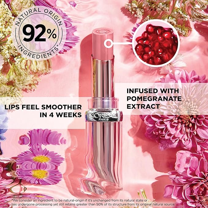 L’Oréal Paris Glow Paradise Hydrating Balm-in-Lipstick with Pomegranate Extract, Pastel Exaltation, 0.1 Oz